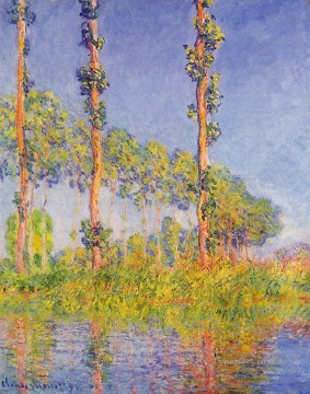  autumn Oil Painting - Three Poplar Trees Autumn Effect Claude Monet